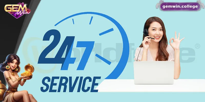 Gemwin cung cấp dịch vụ hỗ trợ người chơi 24/7